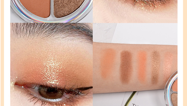 广州彩妆眼影代加工厂-珠光闪粉哑光南瓜色眼影盘