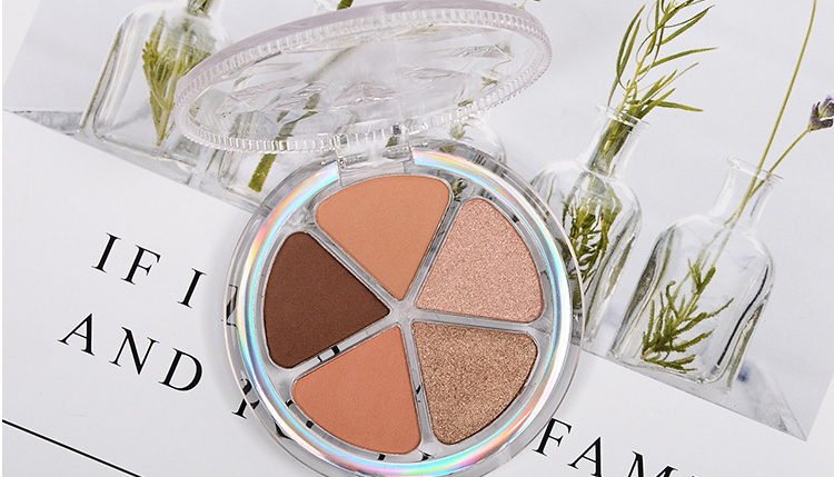 广州彩妆眼影代加工厂-珠光闪粉哑光南瓜色眼影盘