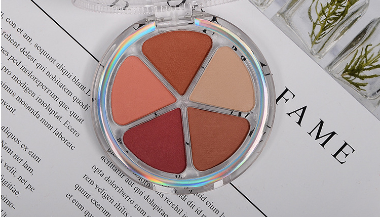 广州彩妆眼影代加工厂-珠光闪粉哑光南瓜色眼影盘