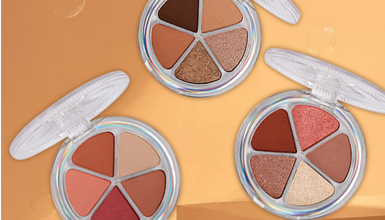 广州彩妆眼影代加工厂-珠光闪粉哑光南瓜色眼影盘