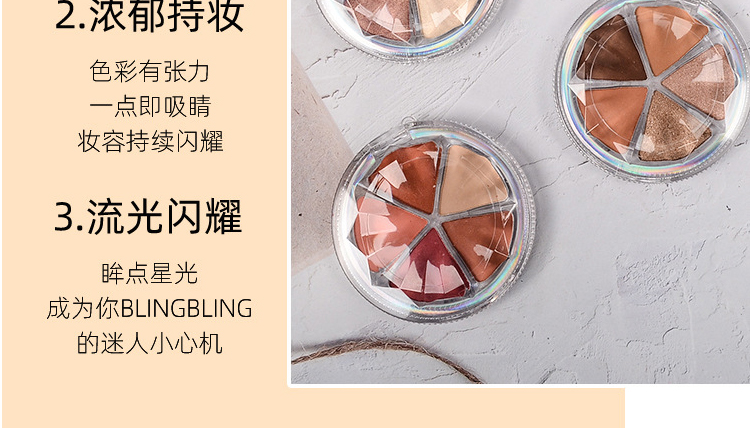 广州彩妆眼影代加工厂-珠光闪粉哑光南瓜色眼影盘