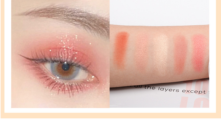 广州彩妆眼影代加工厂-珠光闪粉哑光南瓜色眼影盘